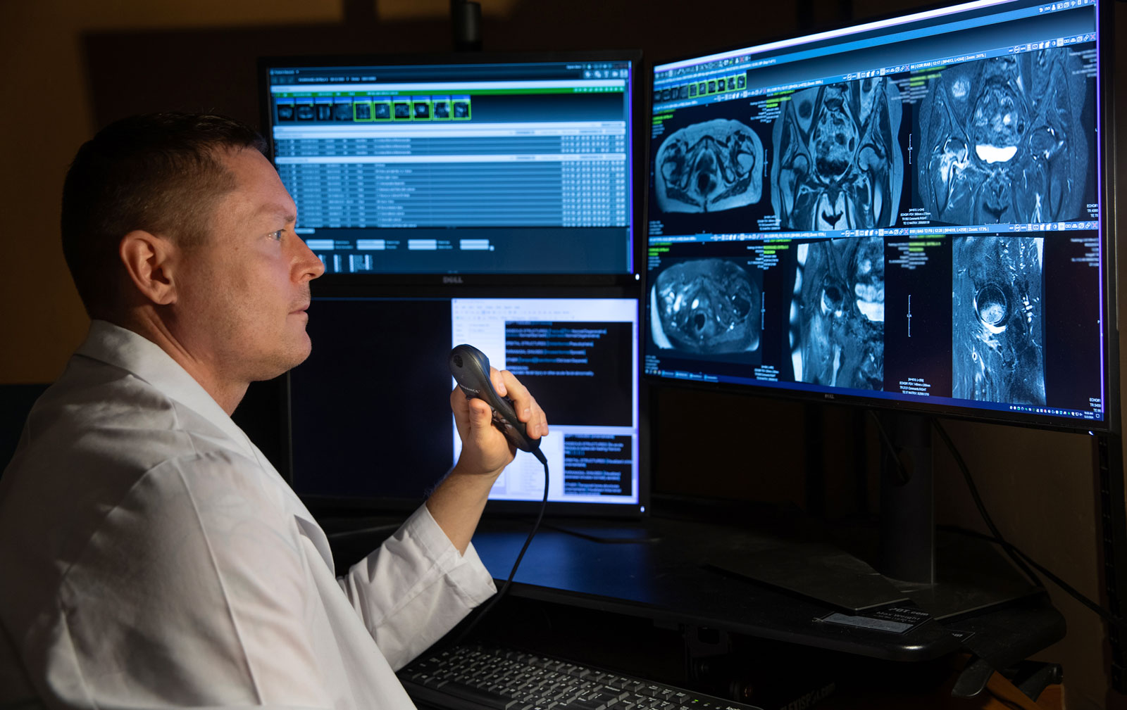 Radiologist reading imaging results